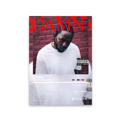 Rapper Album Cover Retro Poster Music Canvas Wall Art Print Mural Home Decor Music Lover Gift