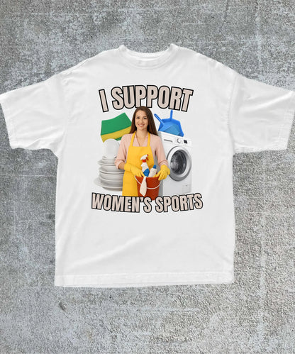Men I Support Women's Sports T Shirt Unisex Women Oversize Tee Streetwear Casual Short Sleeve Funny Sarcastic Humor Gen Z Humor
