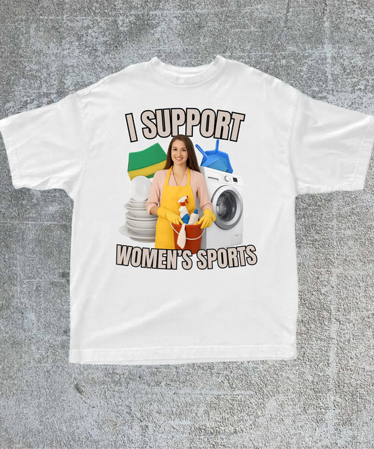Men I Support Women's Sports T Shirt Unisex Women Oversize Tee Streetwear Casual Short Sleeve Funny Sarcastic Humor Gen Z Humor