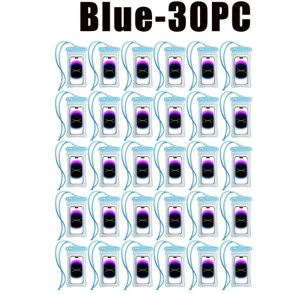 1-30PCS High Quality Universal Waterproof Smartphone Bag Phone Case Floating Waterproof Phone Pouch Bag for Diving Swimming
