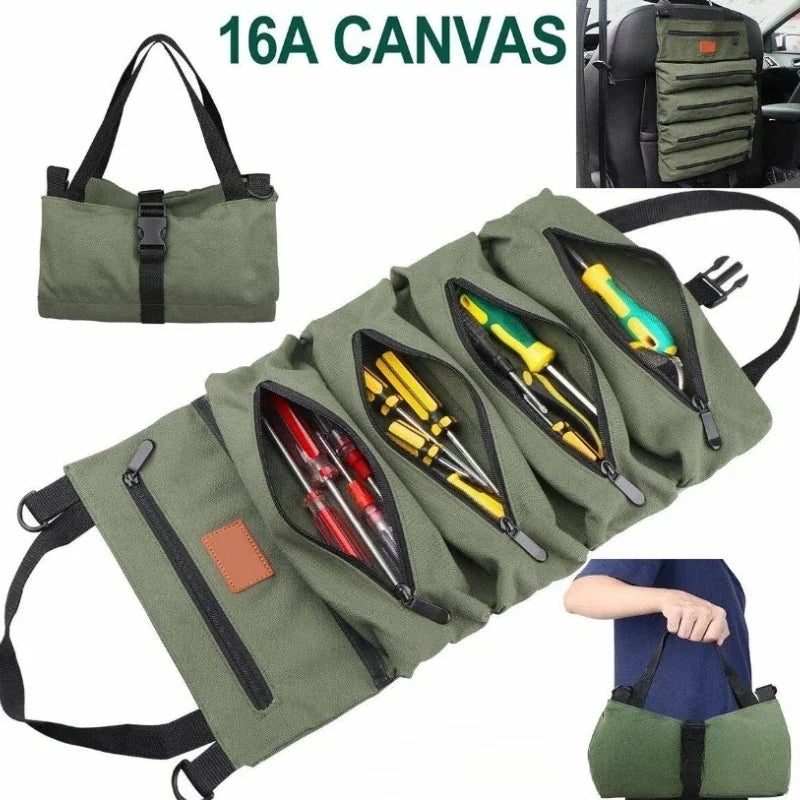 Multi-Purpose Tool Bag High Quality Professional Multi Pocket Hardware Tools Pouch Roll UP Portable Small Tools Organizer Bag