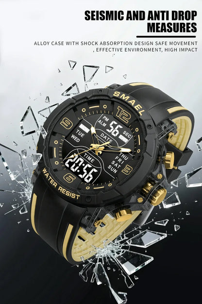 SMAEL Brand 8140 Waterproof Dropshipping Watch Alarm Clock night light Young Fashion business Quartz Sport Wristwatches