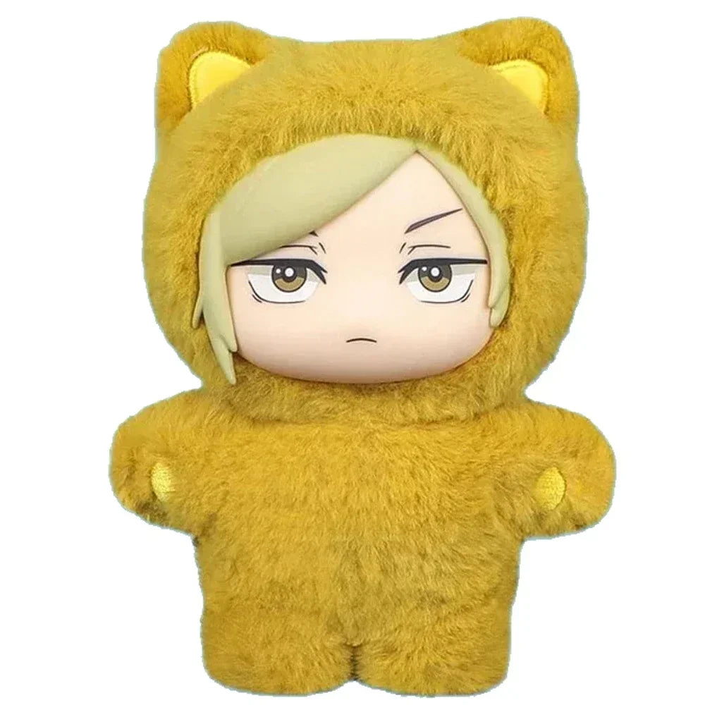 ujutsu Kaisen Gojo Satoru Plush Toy Cute Cat Ear Hoodie Stuffed Doll Anime Figure Collectible Gift for Fans