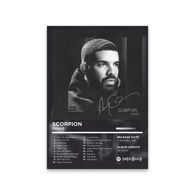 Rapper Album Cover Retro Poster Music Canvas Wall Art Print Mural Home Decor Music Lover Gift