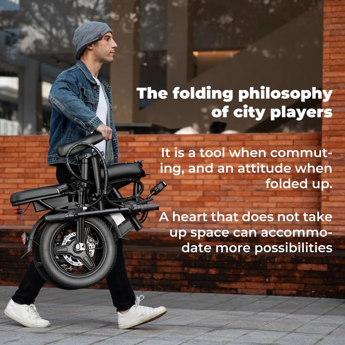 Adult Electric Bike, 20 MPH,560W Motor,48V Removable Battery,14inch Folding Electric Bike,Maximum 32 Miles,1Year Warranty Ebike