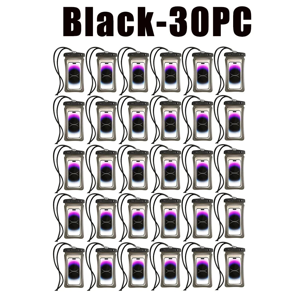 1-30PCS High Quality Universal Waterproof Smartphone Bag Phone Case Floating Waterproof Phone Pouch Bag for Diving Swimming