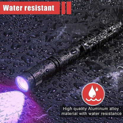 UV Flashlight 395nm Ultraviolet Torch With Pen Clip Portable AAA Batteries Used Violet Light Pet Urine Scorpion Detector UV Lamp