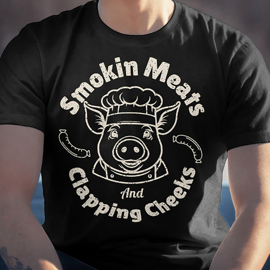 Smokin' Meats Tee | Funny Easter Gift for BBQ Lovers